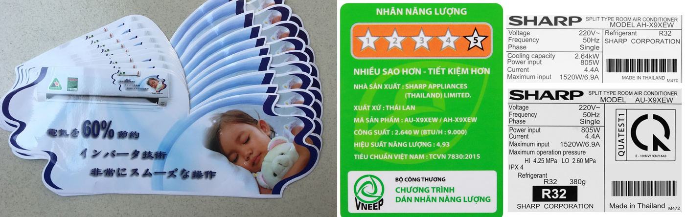 In tem nhãn đồ gia dụng